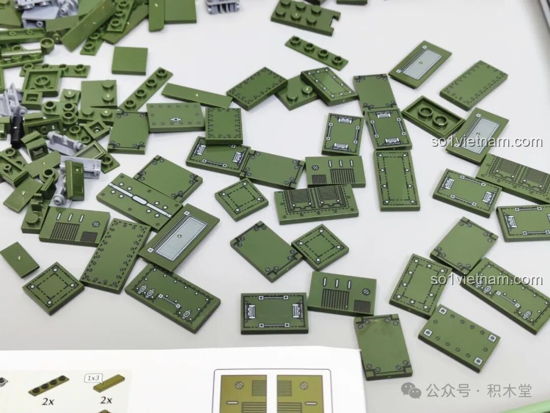 Các chi tiết in của túi số 2 trong bộ lắp ráp 12GO 96008 ZBL-19, cần chú ý phân biệt trái phải khi lắp.