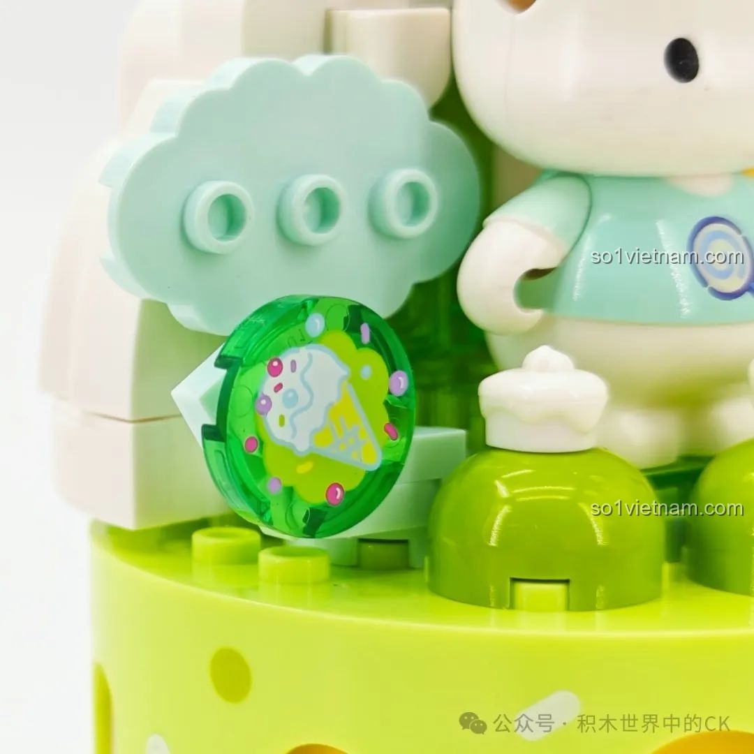 Nhóm 6 mô hình Kem Ốc Quế Sanrio Keeppley K20841-K20846 được sắp xếp động, tạo cảm giác vui tươi.