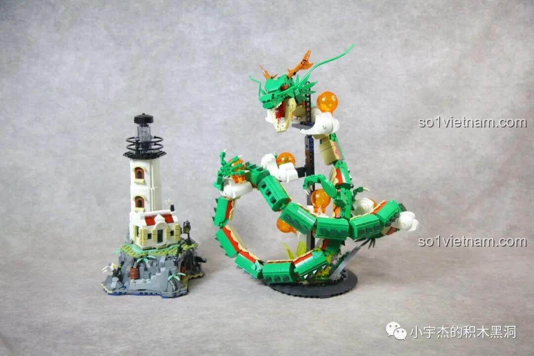Hình ảnh cận cảnh cuối cùng về phần đầu của Rồng Thần Shenron, thể hiện rõ nét các chi tiết và biểu cảm.