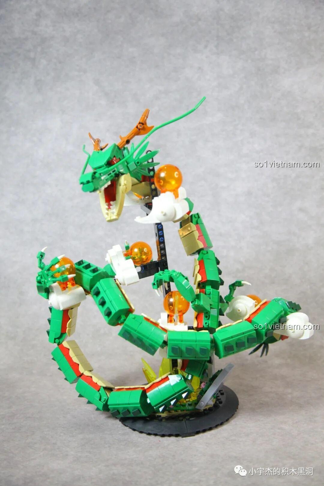 Góc nhìn cận cảnh cuối cùng về chi tiết móng vuốt Rồng Thần và viên ngọc rồng trong bộ DK 5007.