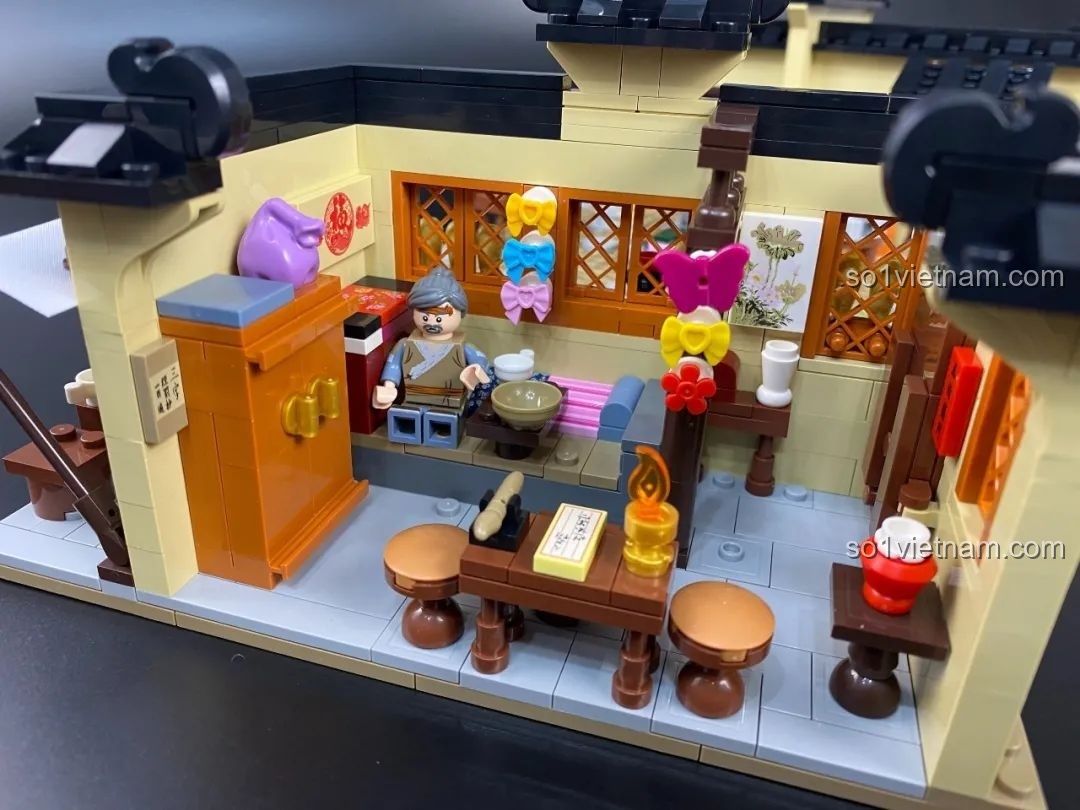 Cận cảnh các chi tiết nội thất tinh xảo bên trong khu nhà của bộ Sân Sau Khách Điếm Đồng Phúc.