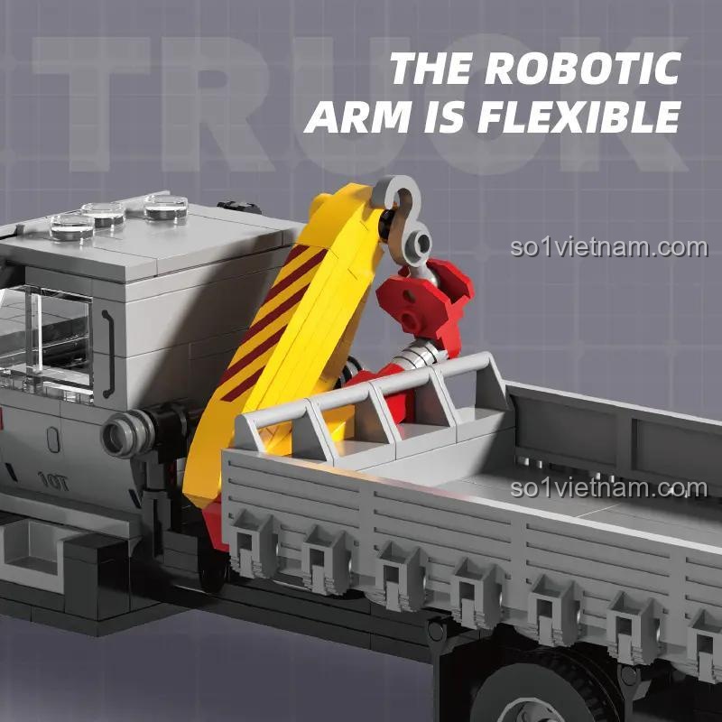 Cần cẩu linh hoạt của xe cẩu Xbert 66023, đồ chơi mô hình xe tải cho bé trai 14 tuổi