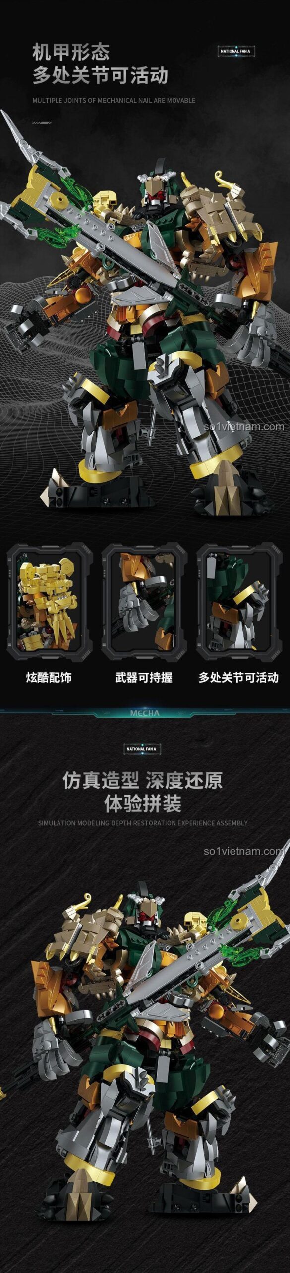 Cánh quạt Quốc Phong Cơ Giáp Danh Tướng Trương Phi ChaoZaoShe 212220