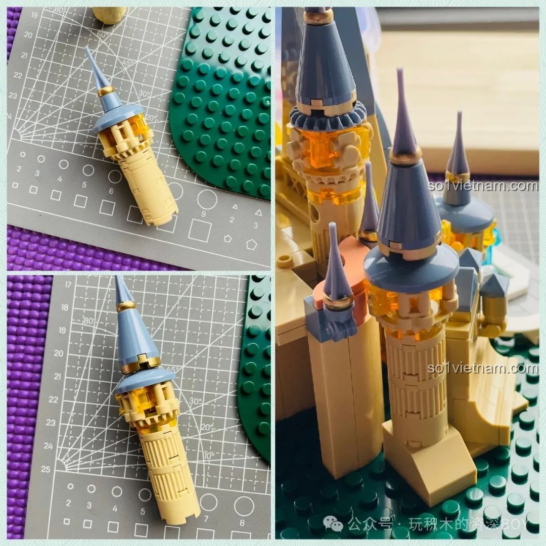 Chi tiết cầu thang nhỏ xinh của Lâu Đài Hoa Rừng Femibox S2238, tạo sự mềm mại cho kiến trúc.