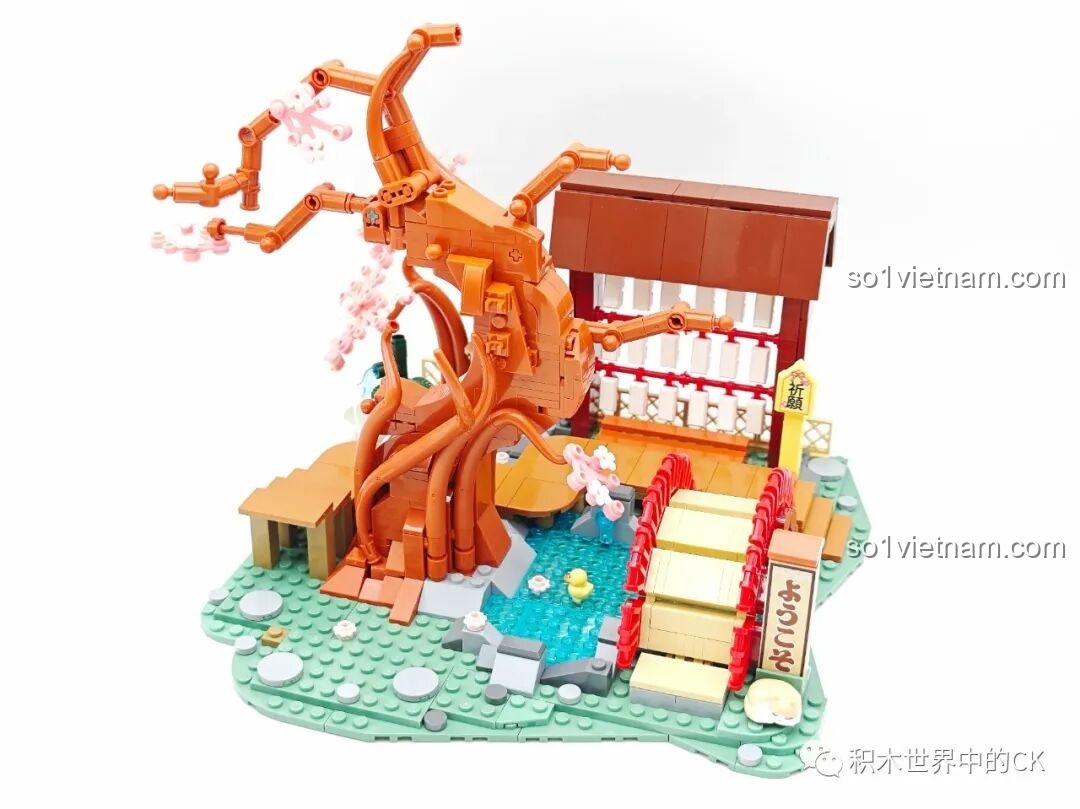 Cấu trúc thân cây anh đào đang được lắp ráp, chuẩn bị cho những bông hoa rực rỡ trong bộ Miku K20901.