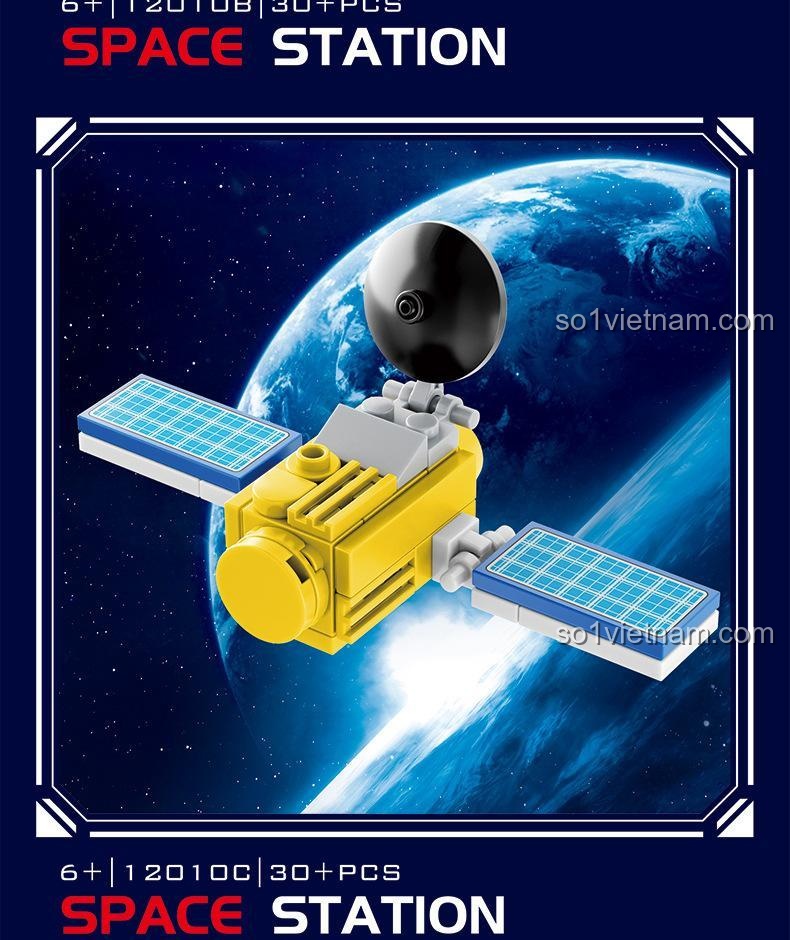 Chi tiết mô hình Trạm Không Gian Vũ Trụ từ CAYI 12010 Trạm Không Gian, đồ chơi lắp ráp không gian, đồ chơi cho bé trai 6 tuổi, chất lượng cao.