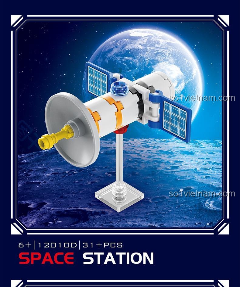 Chi tiết mô hình Xe Thăm Dò Sao Hỏa từ đồ chơi xây dựng Trạm Không Gian Vũ Trụ CAYI 12010, đồ chơi lắp ráp không gian, đồ chơi cho bé trai 6 tuổi, giá tốt.