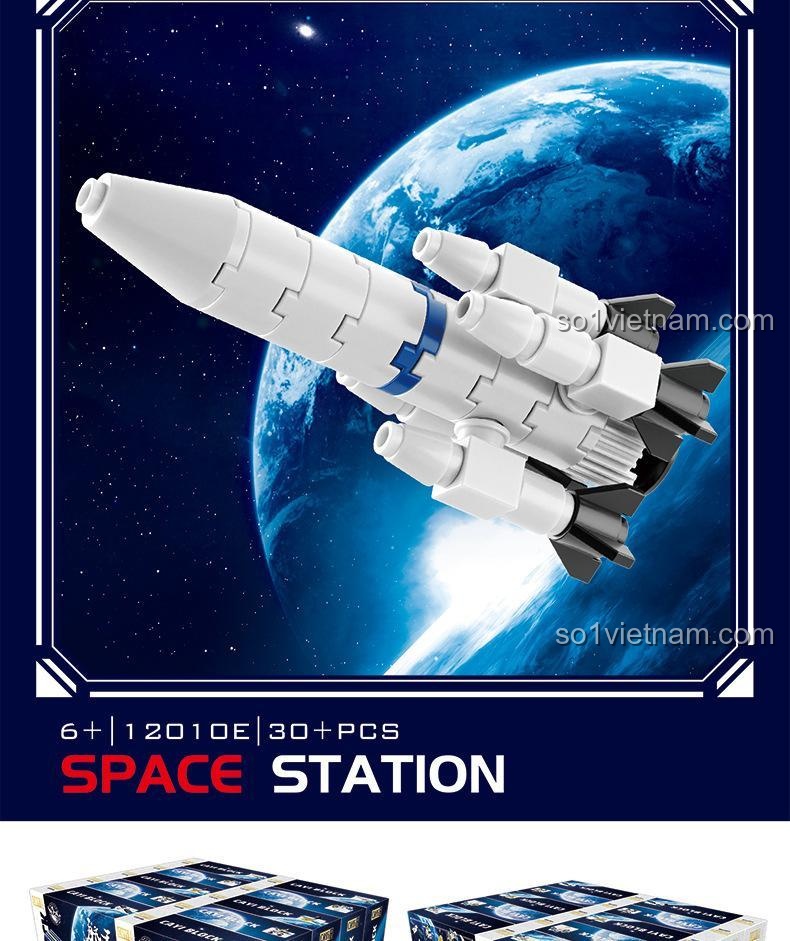 Chi tiết mô hình Vệ Tinh từ bộ khối lắp ghép 12010 CAYI, đồ chơi lắp ráp Tên Lửa không gian, đồ chơi cho bé trai 6 tuổi, khám phá vũ trụ.