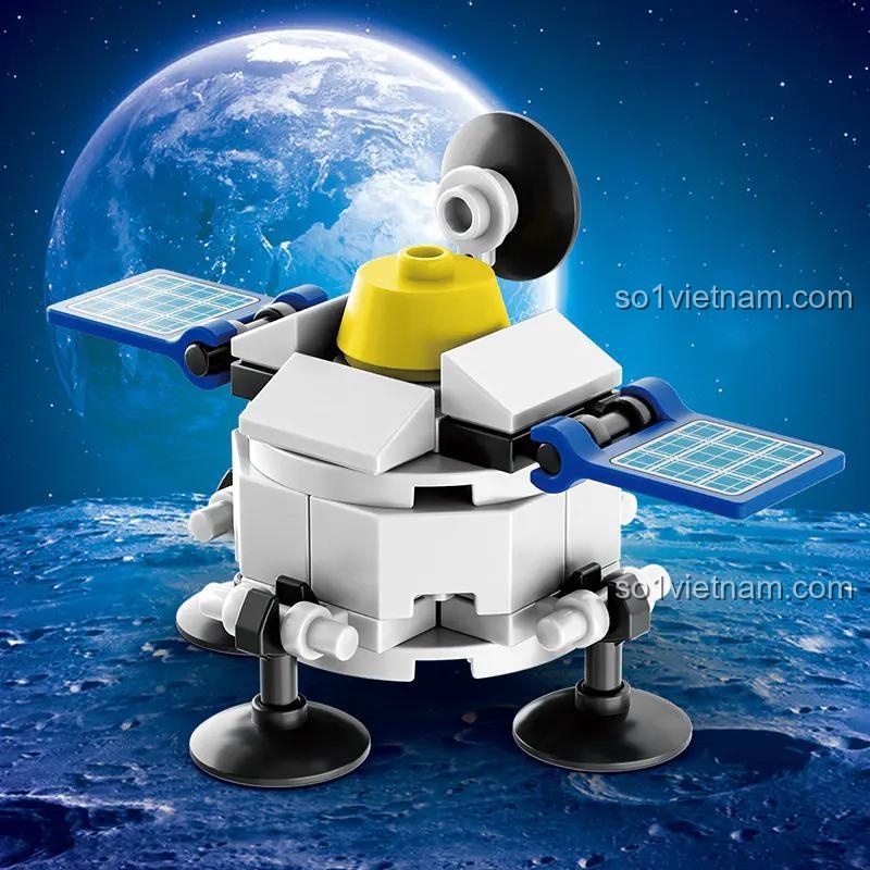 Mô hình đồ chơi lắp ghép Vệ Tinh từ đồ chơi lắp ráp CAYI 12010, đồ chơi mô hình không gian, đồ chơi cho bé trai 6 tuổi, chất lượng cao.