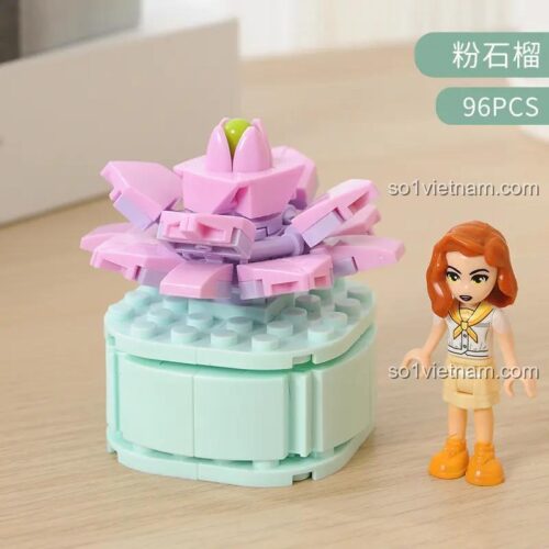 Mô hình Chậu cây mọng nước CAYI 13002 đã lắp ráp và minifigure