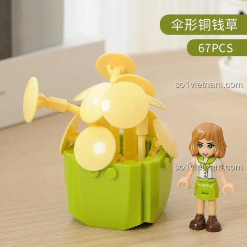 Chậu cây mọng nước hình chiếc ô CAYI 13005 lắp ráp