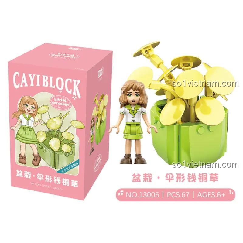 Chậu cây mọng nước hình chiếc ô CAYI 13005 lắp ráp và hộp sản phẩm
