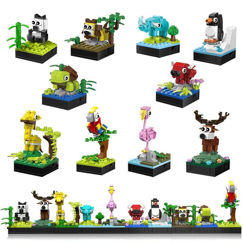 Bộ Lắp Ghép Mô Hình Động Vật Quyến Rũ CAYI KY030 - Tổng hợp 10 mẫu