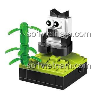 Bộ Lắp Ghép Mô Hình Động Vật Quyến Rũ CAYI KY030 - Mô hình Gấu trúc