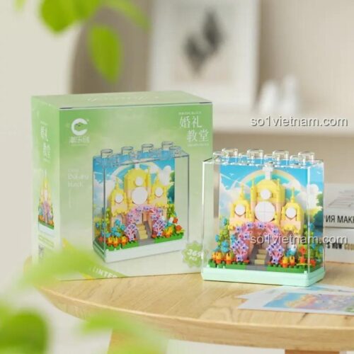 Bộ xếp hình 7310, Lâu Đài Đám Cưới Chao Le Chuang, thiết kế lãng mạn, chi tiết tinh xảo, dành cho bé gái 8 tuổi, giá rẻ
