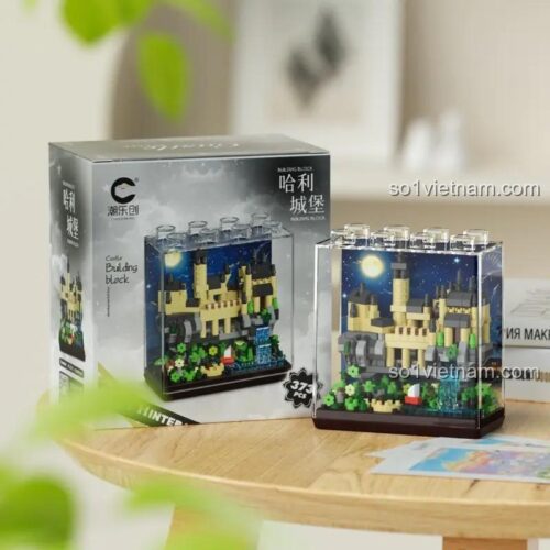 Hộp sản phẩm bộ lắp ghép 7311 Lâu đài Hogwarts Chao Le Chuang, đồ chơi mô hình Lâu đài phép thuật Hogwarts, mô hình trưng bày cho bé 8 tuổi