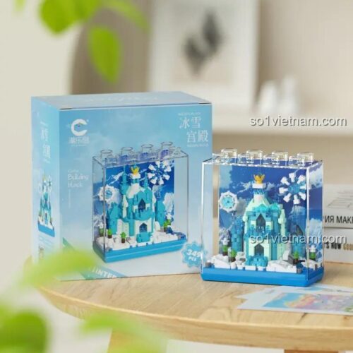 Hộp sản phẩm bộ xếp hình Mô hình cung điện băng, Chaolechuang 7309, chất lượng cao, quà tặng bé gái 8 tuổi, giá tiết kiệm.