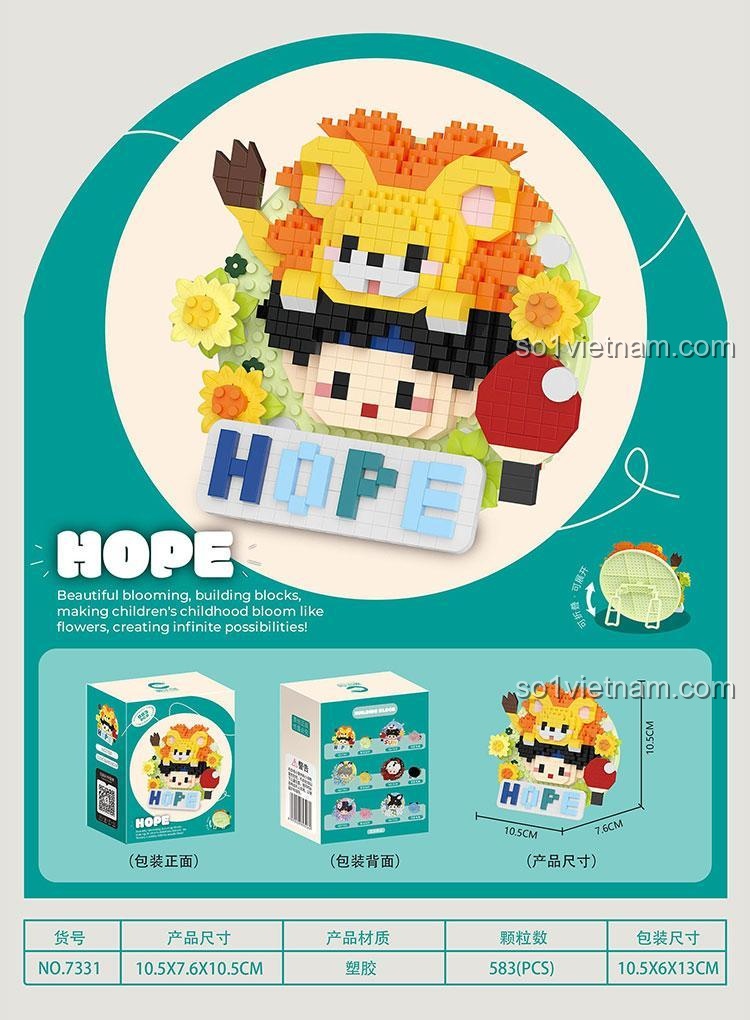 Đồ chơi mô hình Kệ trưng bày Hope với kích thước chi tiết, mô hình trang trí Hope có thiết kế xoay độc đáo, chất lượng cao