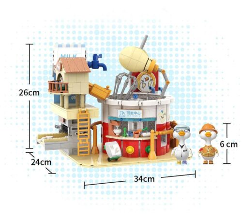 Bộ lắp ghép Không Vịt Nhà Bếp Máy Trộn 1395 mảnh ghép, Khu ẩm thực Không Vịt, Thế giới ẩm thực Không Vịt, 芝士糖豆 846491, đồ chơi giáo dục cho bé trai 14 tuổi, giá tốt
