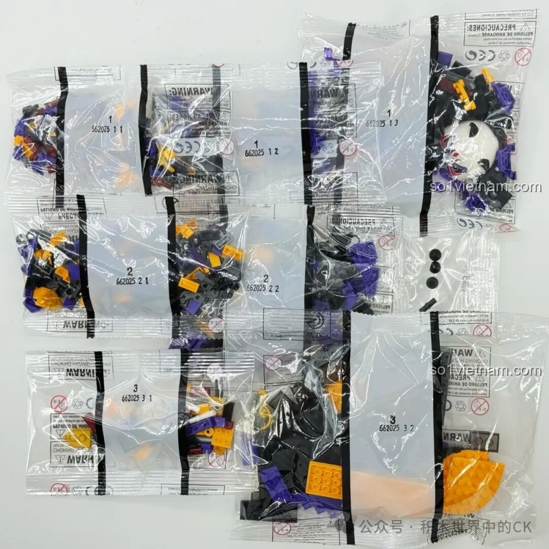 Chi tiết bộ lắp ráp robot gấu trúc ZHEGAO Quan Vũ