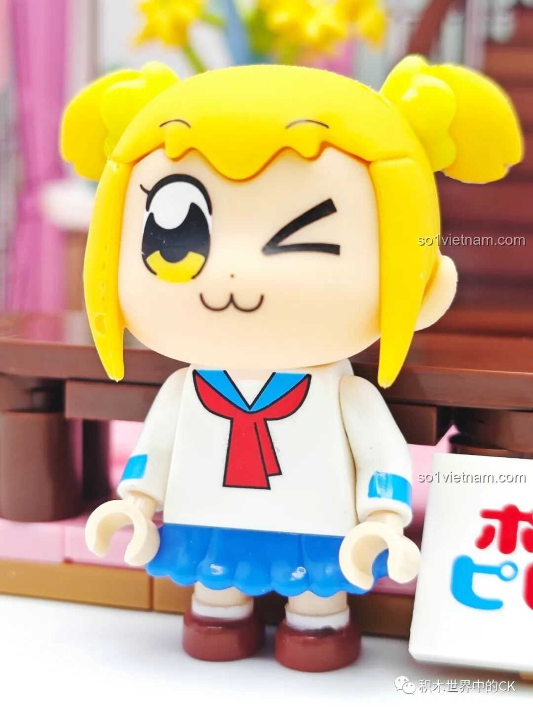 Chi tiết cầu thang trong bộ lắp ráp Biệt thự châu Âu Pop Team Epic FUNIFY W8010