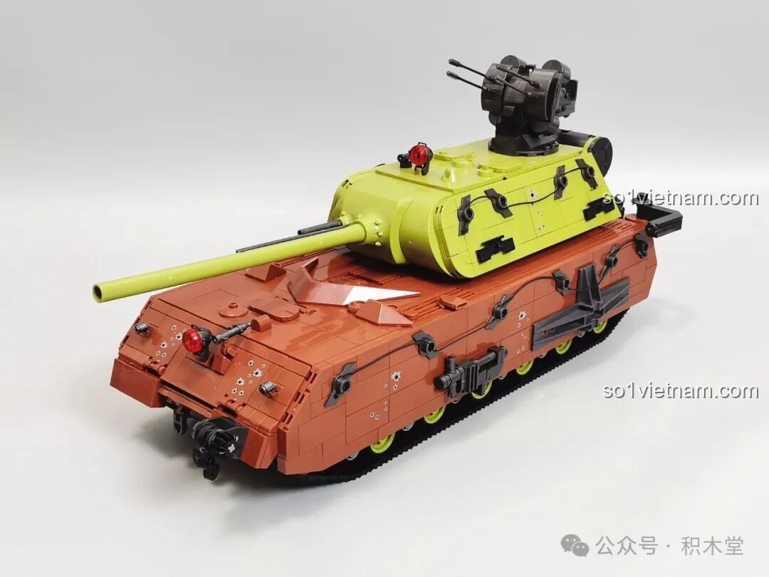 Các chi tiết đúc khuôn riêng trên thân xe tăng Maus 12GO 98002, tăng cường độ chân thực.