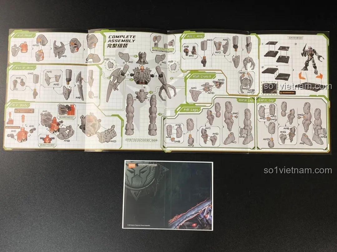 Trang hướng dẫn lắp ráp chi tiết các bộ phận của mô hình Blokees Scourge.