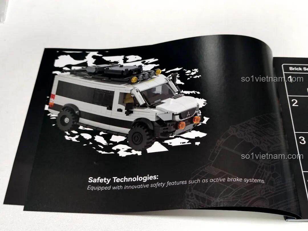 Trang hướng dẫn lắp ráp bộ Xbert 66011 MB RACER 4X4, mô tả công nghệ an toàn của xe địa hình 4x4.