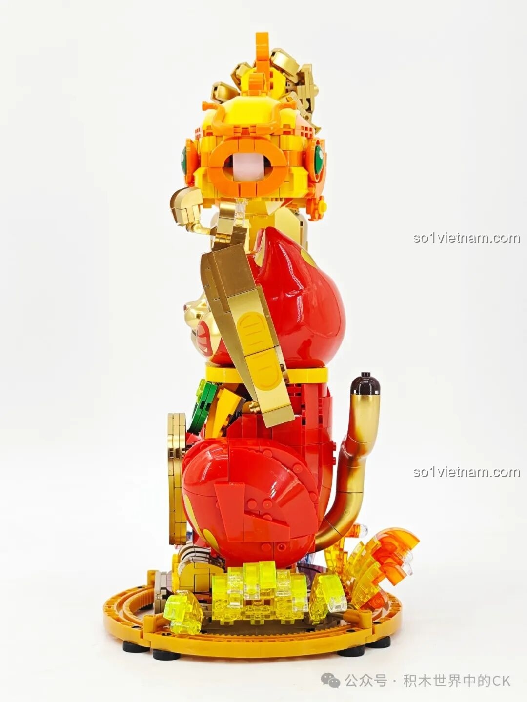 Chi tiết phần thân đỏ của bộ lắp ráp TOP TOY TC1830