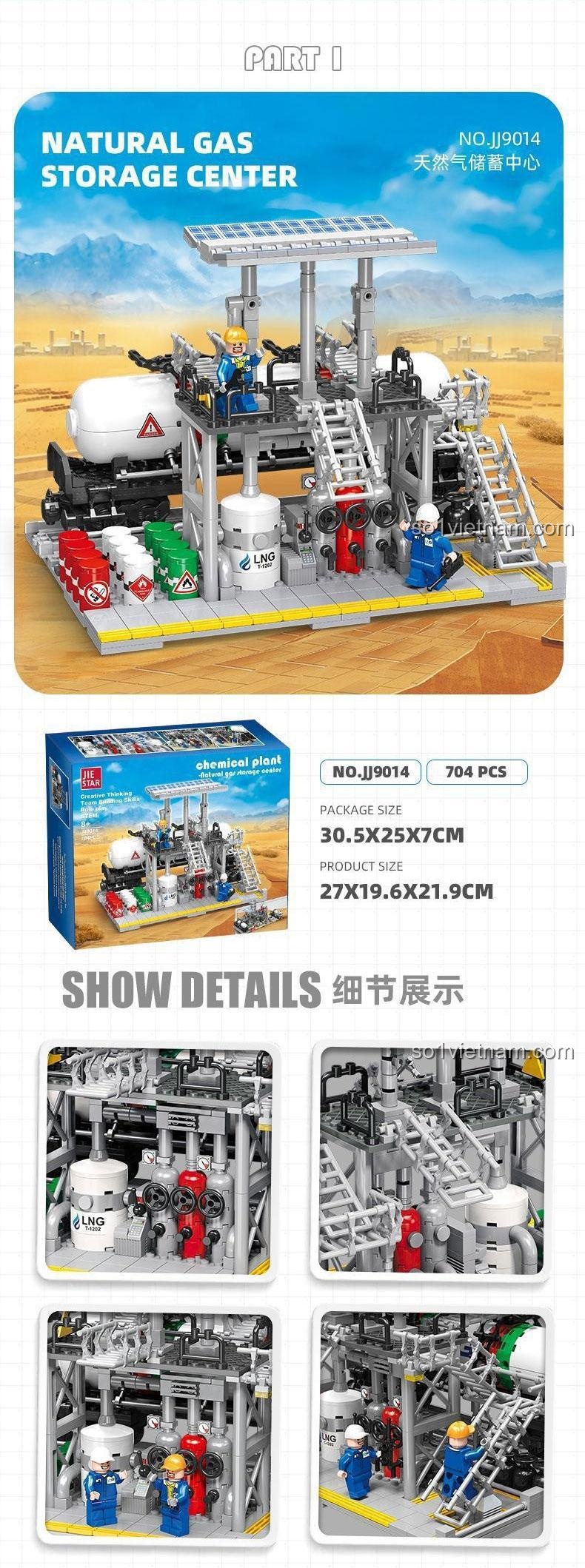 Chi tiết mô hình nhà máy hóa chất JJ9015 JIESTAR