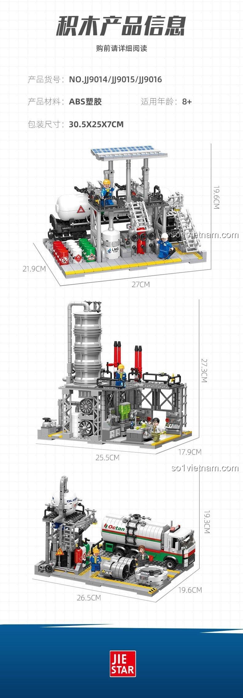 Chi tiết mô hình nhà máy hóa chất JJ9015 JIESTAR