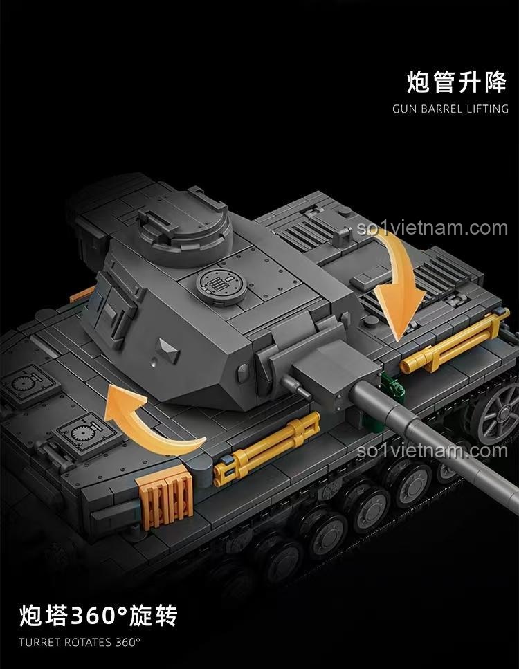 Chi tiết xe tăng Panzer IV Ausf. F2 12GO 97003