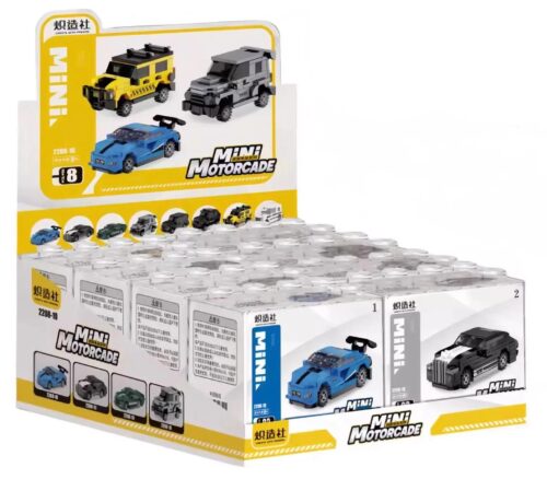 Bộ lắp ghép xe hơi mini Motorcade 8 mẫu của hãng CHIZAO, mã sản phẩm 2208-10, bao gồm 8 mẫu xe khác nhau như xe thể thao, xe địa hình, xe SUV, xe cổ điển, xe đua. Đồ chơi lắp ráp cho bé trai 6 tuổi, rèn luyện kỹ năng phối hợp tay mắt, kiên nhẫn, tập trung chi tiết, sáng tạo ý tưởng, định hướng không gian, giải quyết vấn đề. Giá tốt, tiết kiệm.