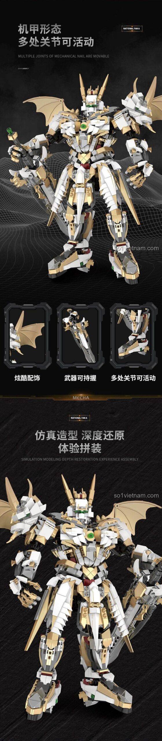 Cánh quạt mô hình Cơ Giáp Hán Cao Tổ Lưu Bang Chizao She 212215