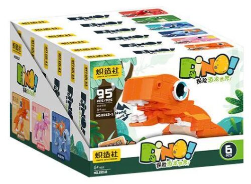 Hộp bộ đồ chơi khủng long Chizao She 2212, 95 mảnh, 6 mẫu lắp ráp, đồ chơi giáo dục cho bé 8 tuổi