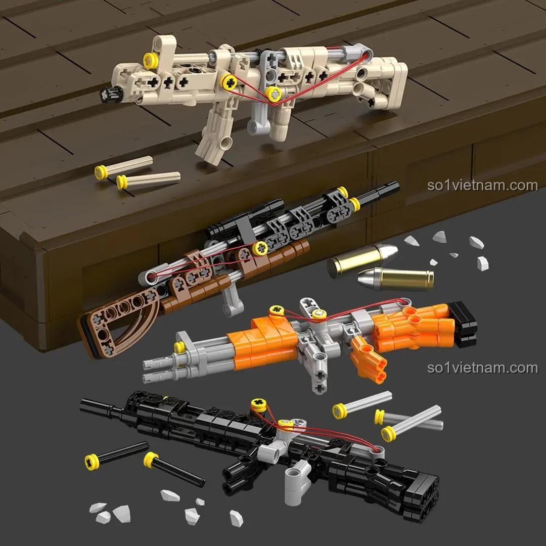Các mẫu súng lắp ráp từ Bộ Lắp Ghép Súng Cơ Khí Công Nghệ Cao Chizao She 2213