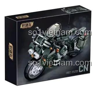 Hộp bộ lắp ghép Chizao She 2218 Mô tô Chống Bạo Động, đồ chơi mô hình 2218 chất lượng cao, món quà tiết kiệm cho bé trai 6 tuổi.