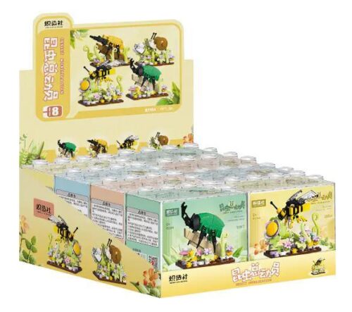 Hộp sản phẩm Bộ Lắp Ghép Mô Hình Côn Trùng 4 Mẫu 炽造社 B2154, đồ chơi lắp ghép cho bé 6 tuổi, mô hình côn trùng sáng tạo, giá tốt