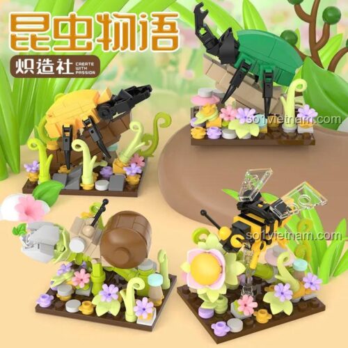 Mô hình côn trùng lắp ráp chi tiết từ Bộ Lắp Ghép Mô Hình Côn Trùng 炽造社 B2154, đồ chơi sáng tạo cho bé trai và bé gái, giá rẻ