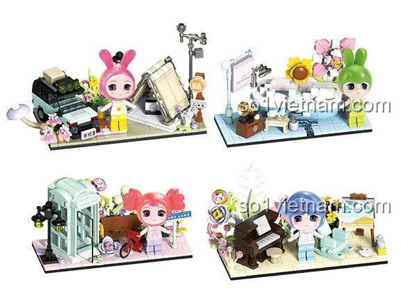 Bộ Lắp Ghép Mô Hình "Thời Gian Của Tôi" 4 Mẫu - 炽造社 B2156 - Các mẫu lắp ráp chi tiết