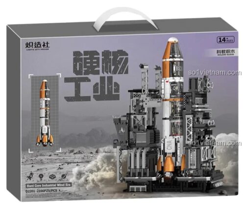 Hộp bộ lắp ráp Chizao She D2201 Trạm Phóng Tên Lửa Công Nghiệp, đồ chơi xây dựng chi tiết 2166 mảnh, quà tặng cho con trai 14 tuổi, giá rẻ.