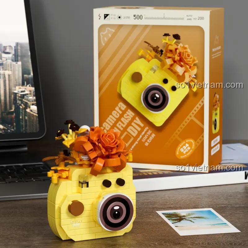 Hộp sản phẩm Máy ảnh "Ánh Sáng Cam" 潮乐创 7439, bộ lắp ghép 234 mảnh, đồ chơi sáng tạo cho bé gái 6 tuổi, Nét đẹp cổ điển, Giá tốt