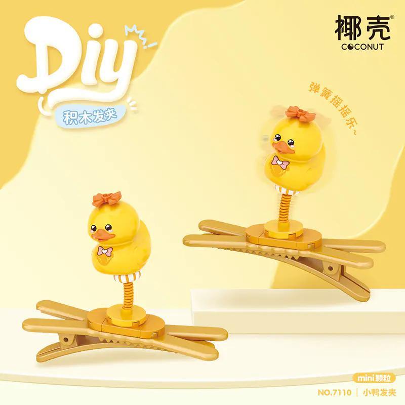 Kẹp Tóc Vịt Vàng Đáng Yêu Coconut 7110 - Bộ đồ chơi lắp ghép mini block cho bé gái