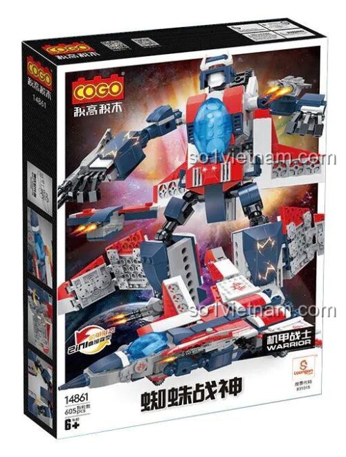 Hộp đồ chơi mô hình Chiến binh cơ giáp COGO14861, 605 chi tiết, dành cho bé trai 6 tuổi, giá tiết kiệm.