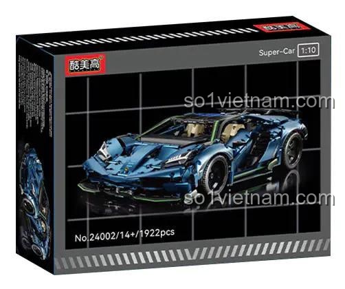 Hộp bộ đồ chơi 24002 Coomi Gao Siêu xe Lamborghini Centenario, đồ chơi lắp ghép cho con trai 14 tuổi, giá rẻ.