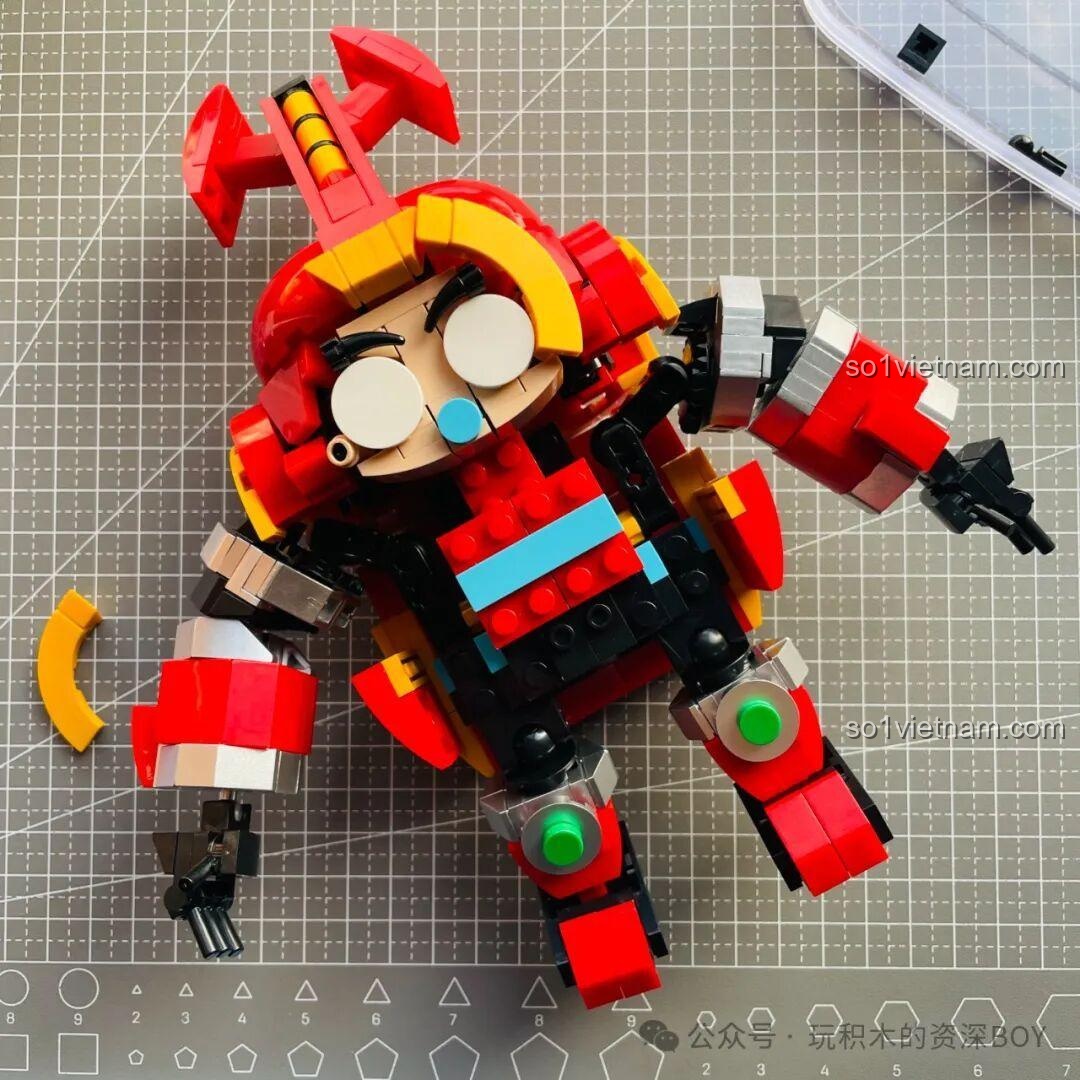 Đánh giá mô hình Kabutack Tuole L8004 khi gần hoàn thiện, các bộ phận tay chân đã được gắn vào thân.