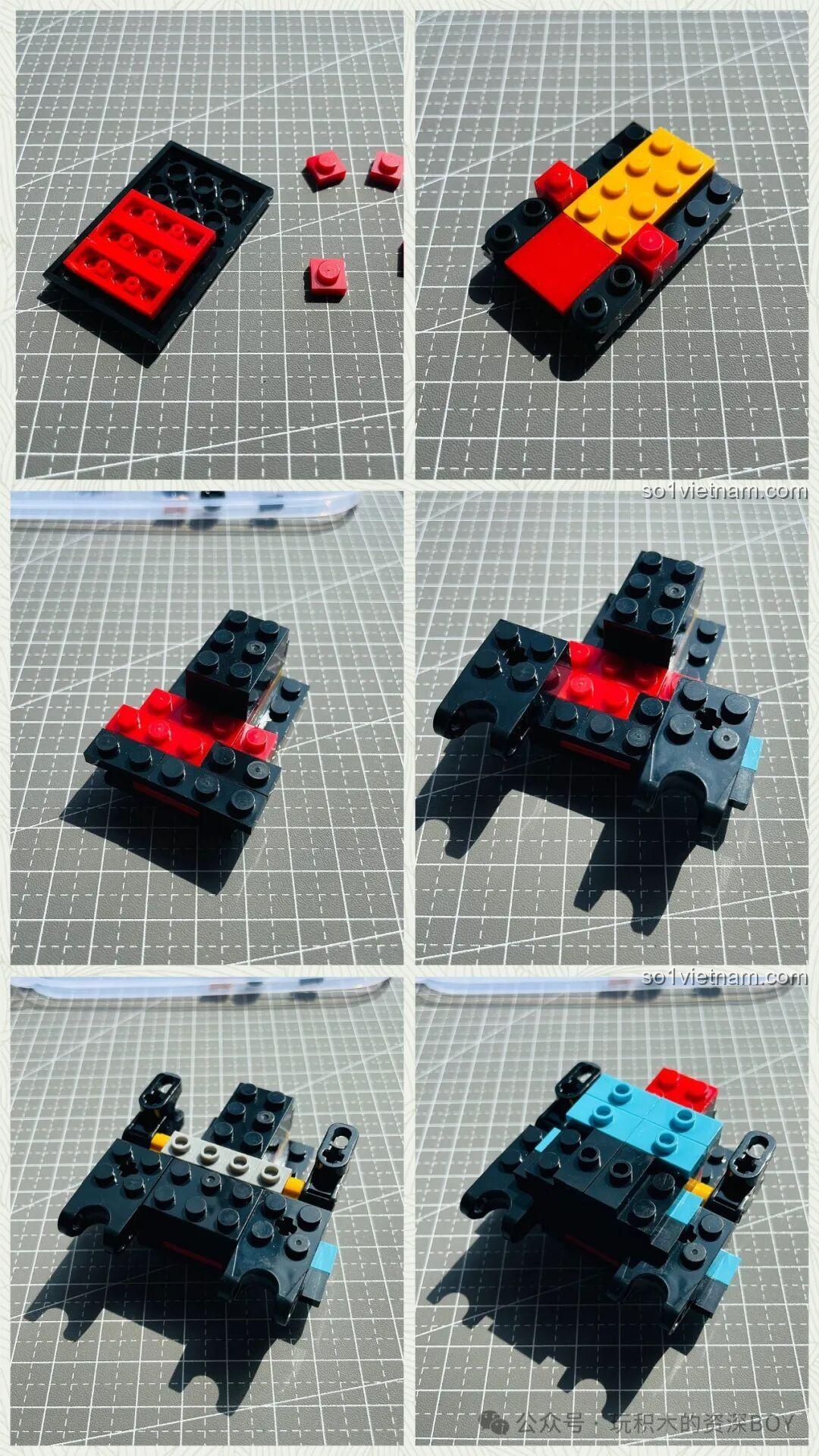 Đánh giá quá trình lắp ráp phần thân của robot Kabutack Tuole L8004, các bước đầu tiên tạo nên khung sườn chính.