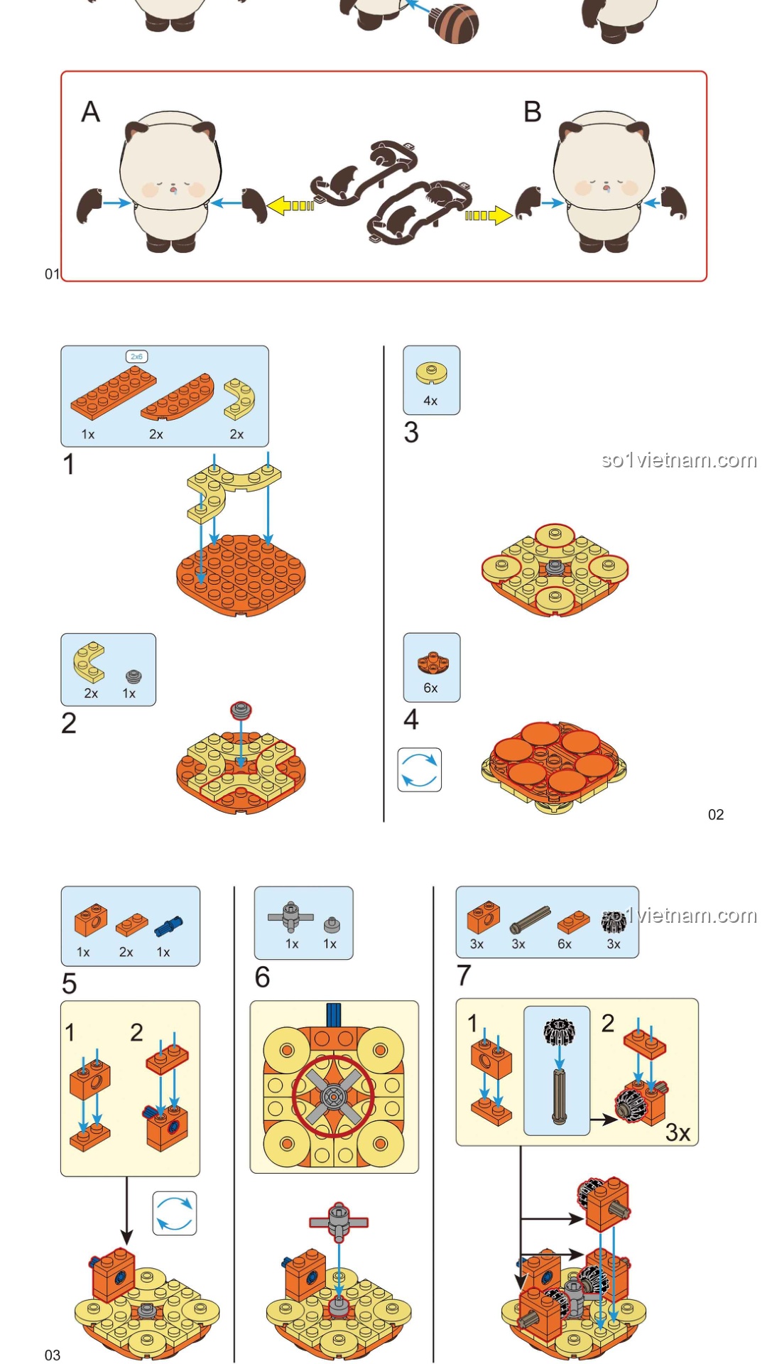 Sách lắp ghép Decool 16025 Tàu ngầm khám phá đại dương Tàu ngầm có nhân vật hướng dẫn Decool 16025 Tàu ngầm phiêu lưu dưới nước
