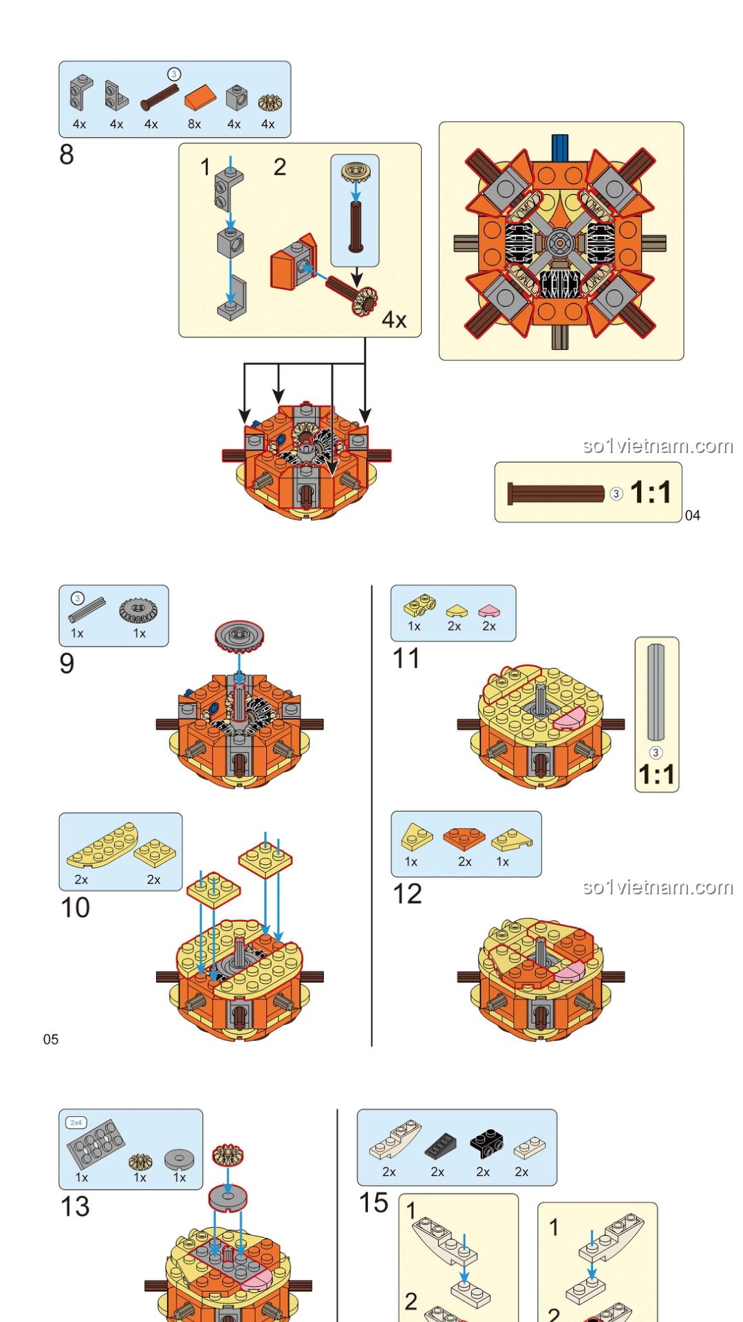 Sách Decool 16025 Tàu ngầm sinh vật biển Tàu ngầm bảo vệ đại dương hướng dẫn lắp ráp Decool 16025 Tàu ngầm mini