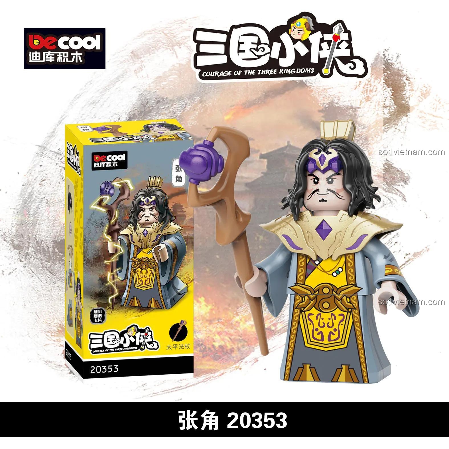 Đồ chơi mô hình Zhang Jiao 20353 BrickCool, minifigure Tam Quốc chi tiết cao, đồ chơi xếp hình cho bé trai 6 tuổi giá rẻ